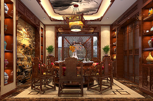郴州温馨雅致的古典中式家庭装修设计效果图